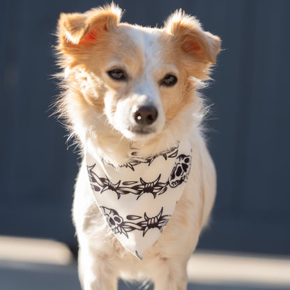 BANDANA - BARB WIRE WHITE