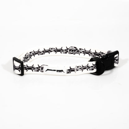 COLLAR - BARB WIRE WHITE